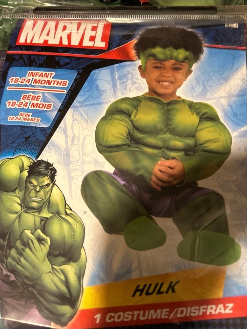 Marvel Infant Hulk Costume - Green & Purple